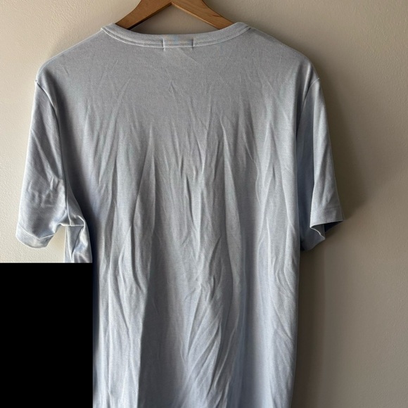 Theory Gaskell Short-Sleeve Henley - Misty Blue Sz L NWT - Picture 5 of 9